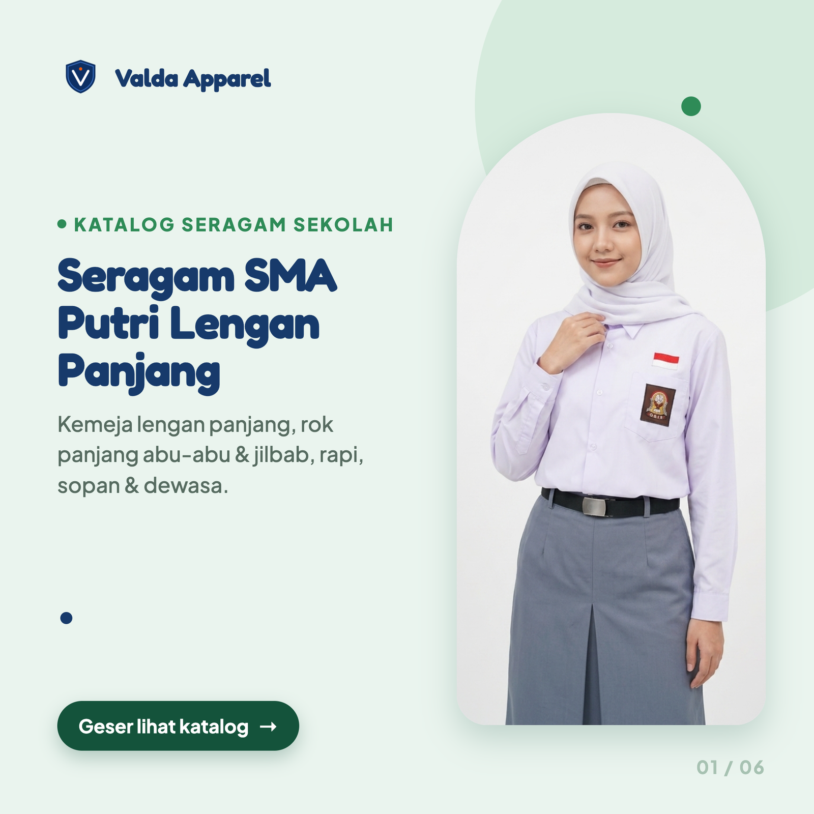 Seragam SMA Putri Panjang