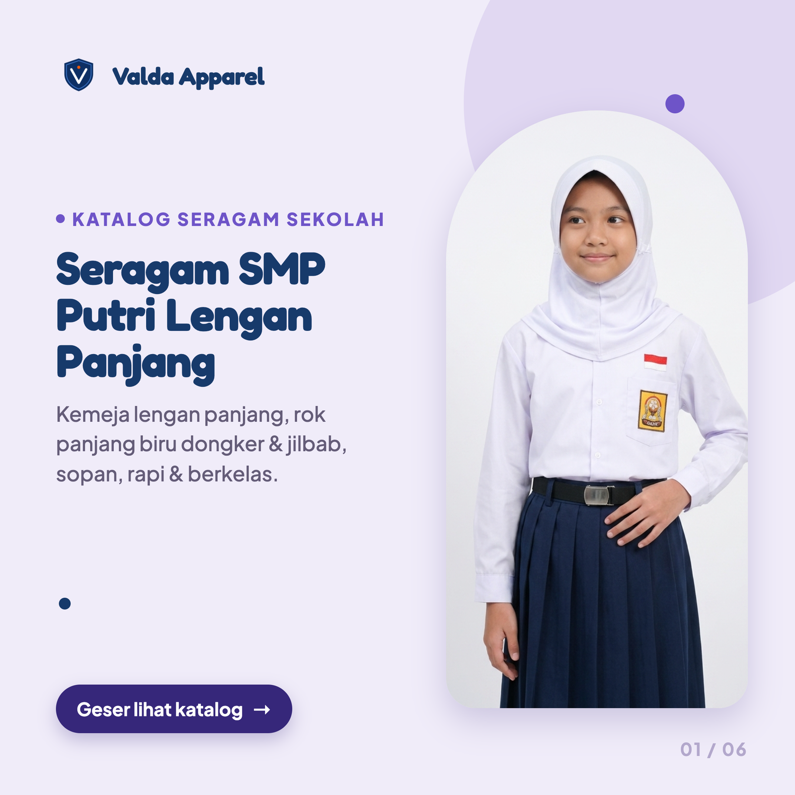 Seragam SMP Putri Panjang