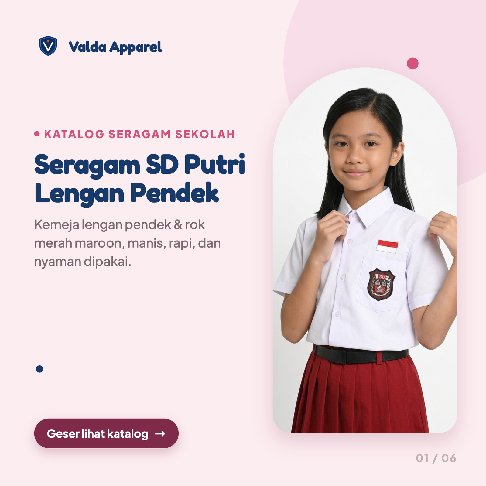 Seragam SD Putri Pendek