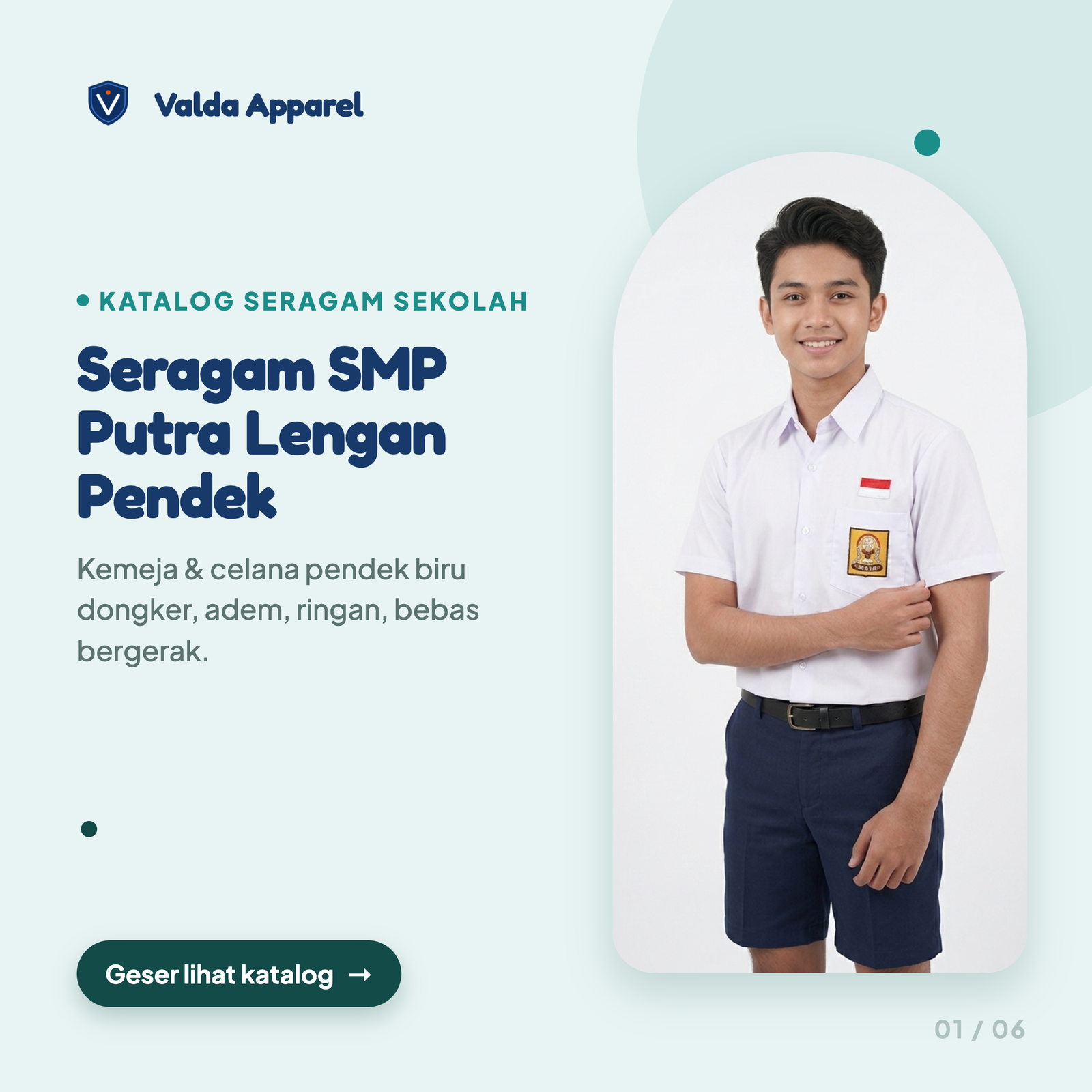 Seragam SMP Putra Pendek