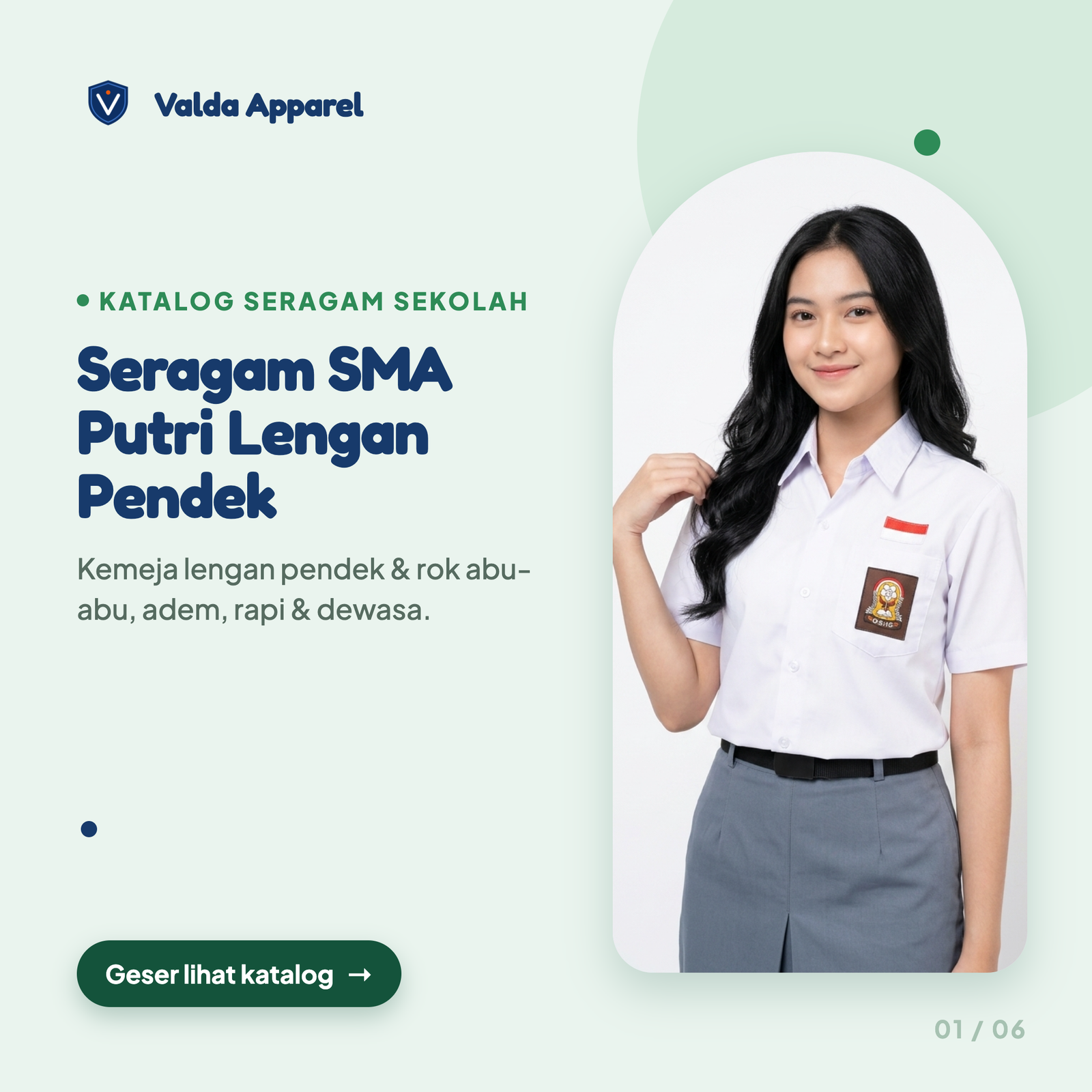Seragam SMA Putri Pendek